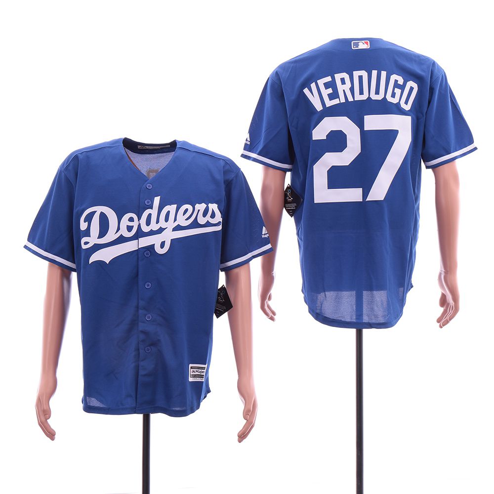 Men Los Angeles Dodgers 27 Verdugo Blue Game MLB Jersey